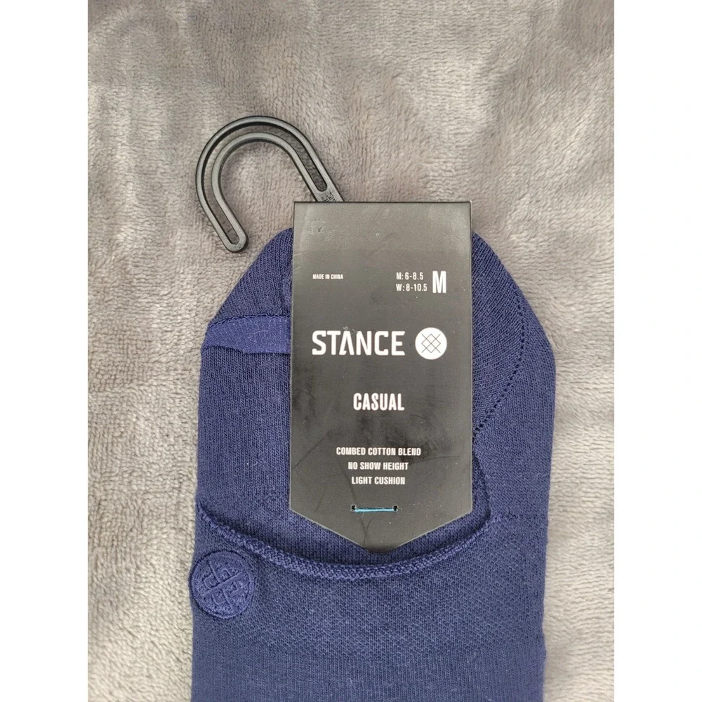 Stance Casual No Show Unisex Socks Size Med Womens 8-10.5 Mens 6-8.5 Navy Blue